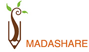 Logo du projet Madashare, constitué d'un crayon de papier avec une plante qui pousse dedans et du mot Madashare